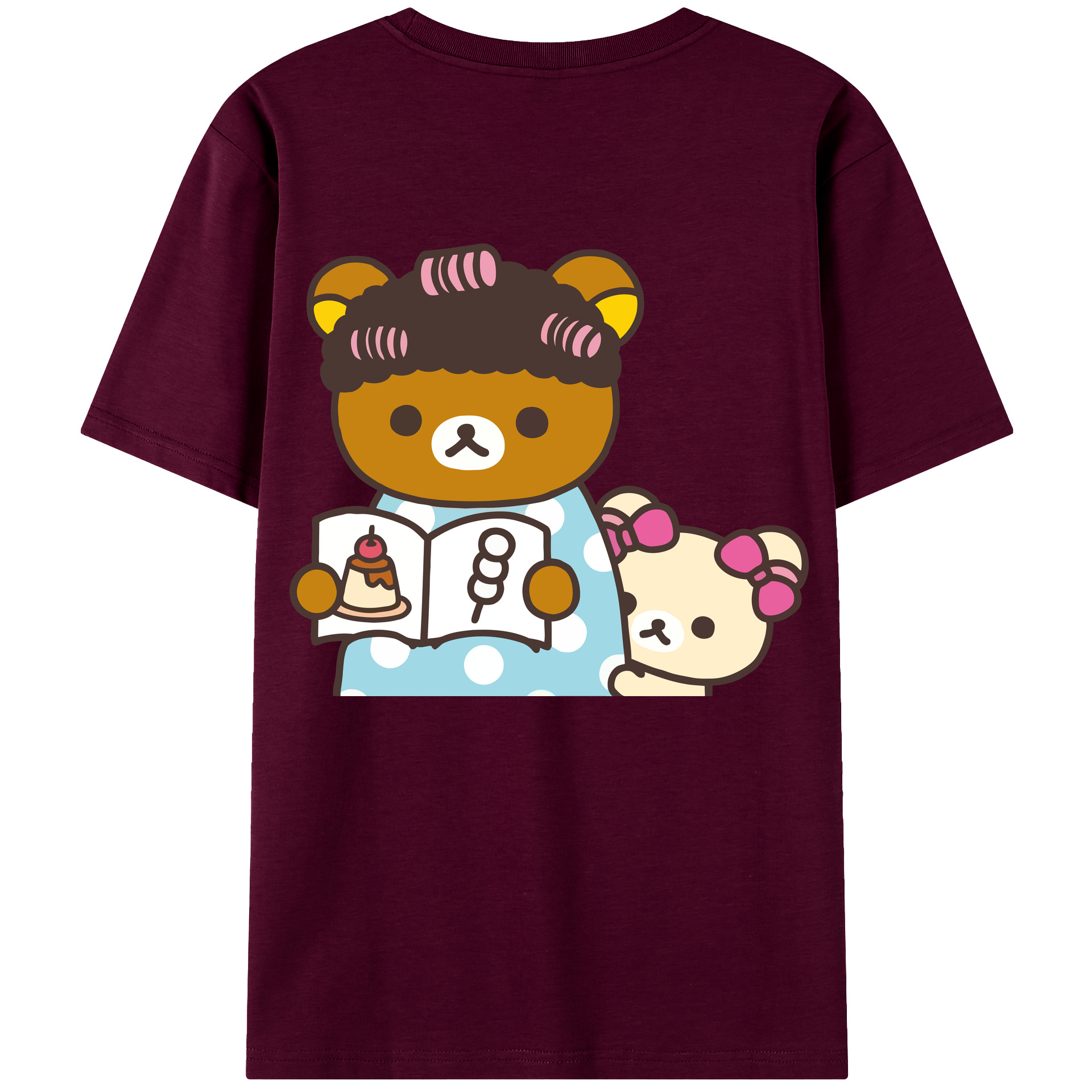 （画像用） リラックマ リラックマ キイロイトリ Rilakkuma Korilakkuma Kiiroitori レディース半袖Tシャツ(バックプリント)